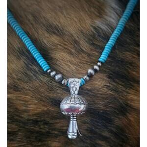 Turquoise Beads Statement Necklace